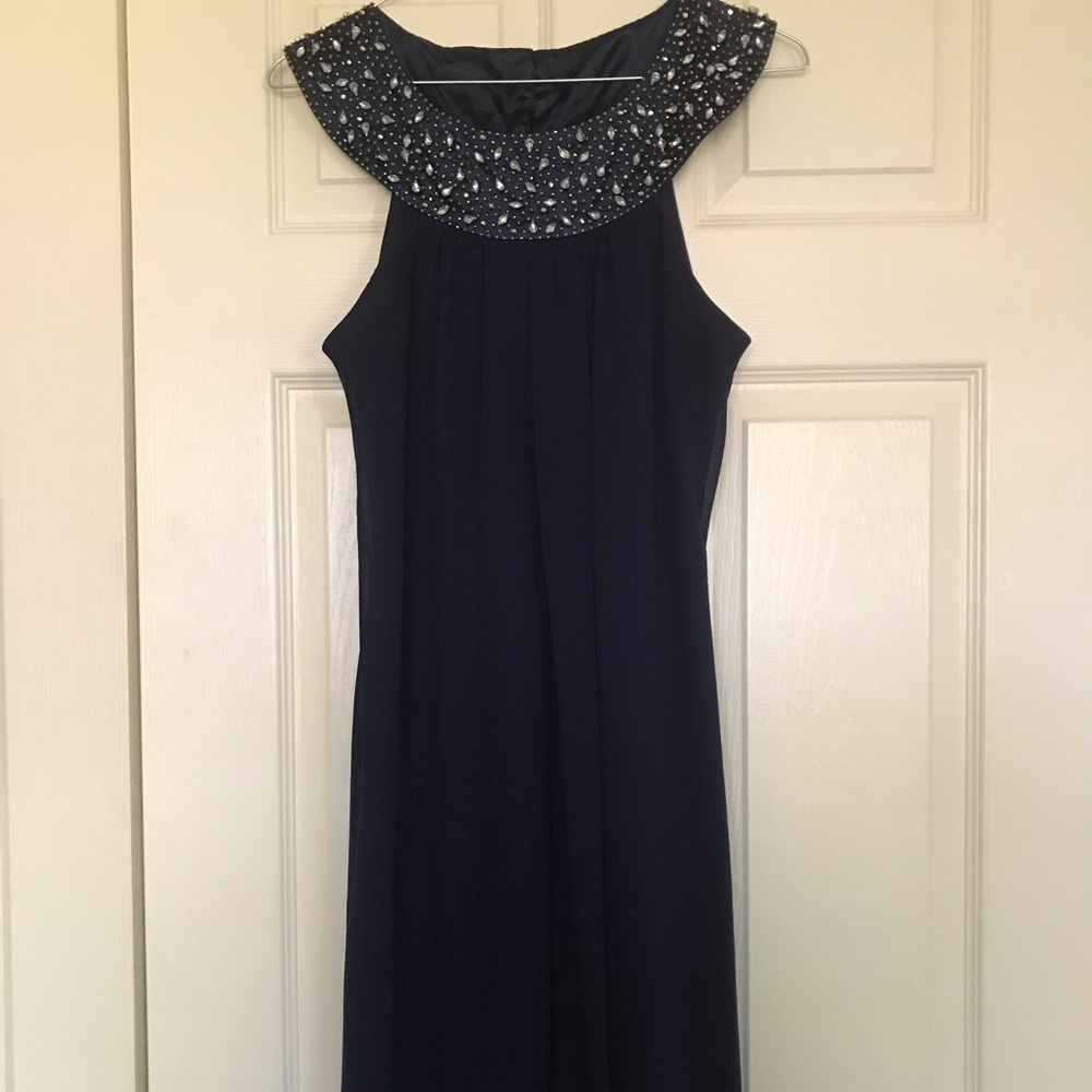 Jeweled Chiffon Dress by JS Boutique